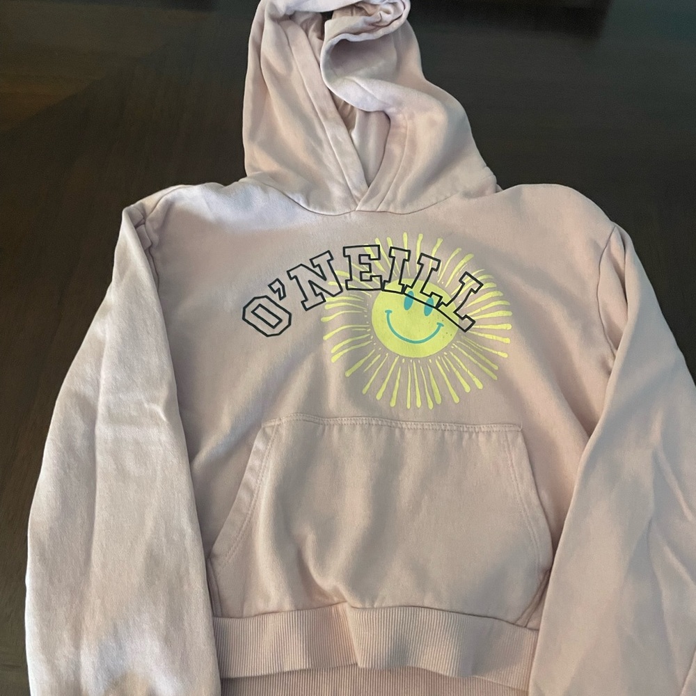 Girls pink Oneil hoodie. Large.